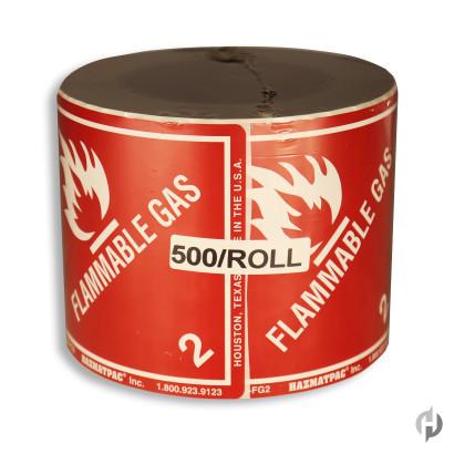 Flammable Gas FG2 Paper Shipping Labels2C 5002FRoll Product P120099 2 v17
