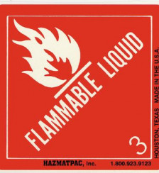 Flammable Liquid 3 FL3 Paper Shipping Labels2C 5002FRoll Product P120104 1 v18